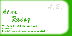 alex raisz business card